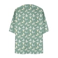 thumbnail image 6 of JTZGDY Cardigan Tops for Women Lightweight Casual Summer Floral Printed 3/4 Sleeve Chiffon Blouses Loose Fit Dressy Beach Cover ups Mint Green M, 6 of 6