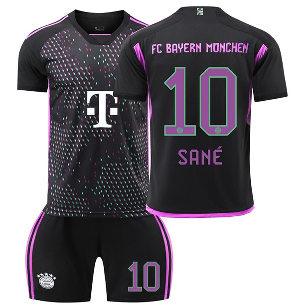 2324 Camiseta de fútbol visitante del Bayern No. 9 Kane 10 Sane 25 Muller 3 Jin Minzai camiseta para niños y adultos transfronterizosTalla 10 sin calcetines