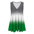 thumbnail image 4 of Plebaso V Neck Tank Tops for Women Gradient Color Ruffle Shirts Flowy Sleeveless Womens Summer Blouses, 4 of 5