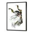 thumbnail image 3 of Black and White Portrait Of Goat II 16 in x 32 in Framed Painting Canvas Art Print, by Designart, 3 of 5