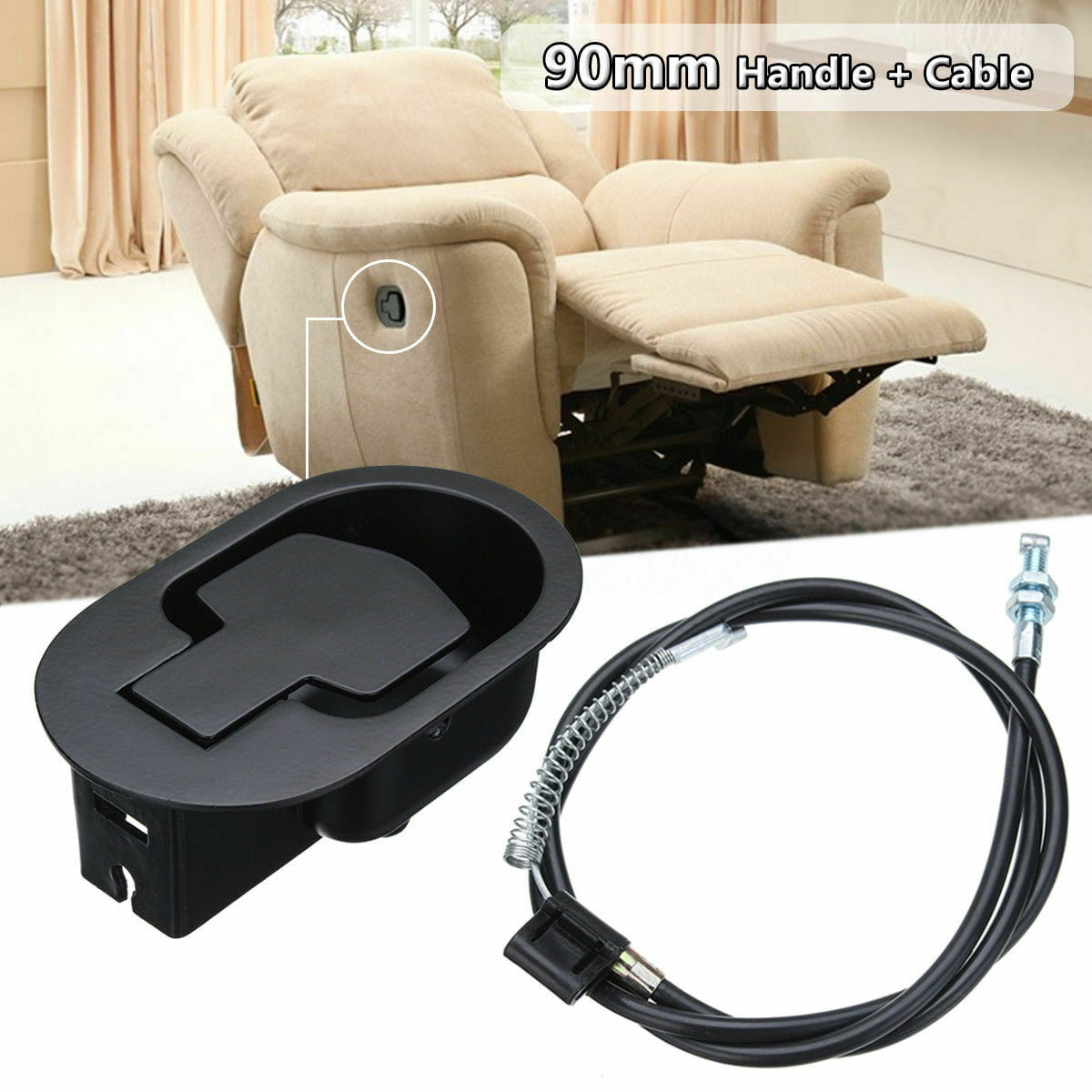 Release Handle Cable Metal Recliner Lever Trigger Replacement Lounge Side Chair 