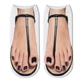 thumbnail image 2 of Calcetines de sandalia divertidos con pies humanos en sandalias para pies feos, 2 of 2