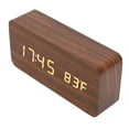 thumbnail image 2 of LED Wood Digital Clock, Widescreen Memory Function Multifunctional Electronic Alarm Clock  For Bedroom, 2 of 8