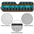 thumbnail image 6 of Uorisanigo Windshield Sun Shade for Jeep Wrangler, Sun Visor for UV and Heat, Aztec Turquoise Print Car Shade Front Windshield for Jeep Wrangler Rubicon Sahara TJ JK JKU 2 Door & 4 Door, 6 of 7