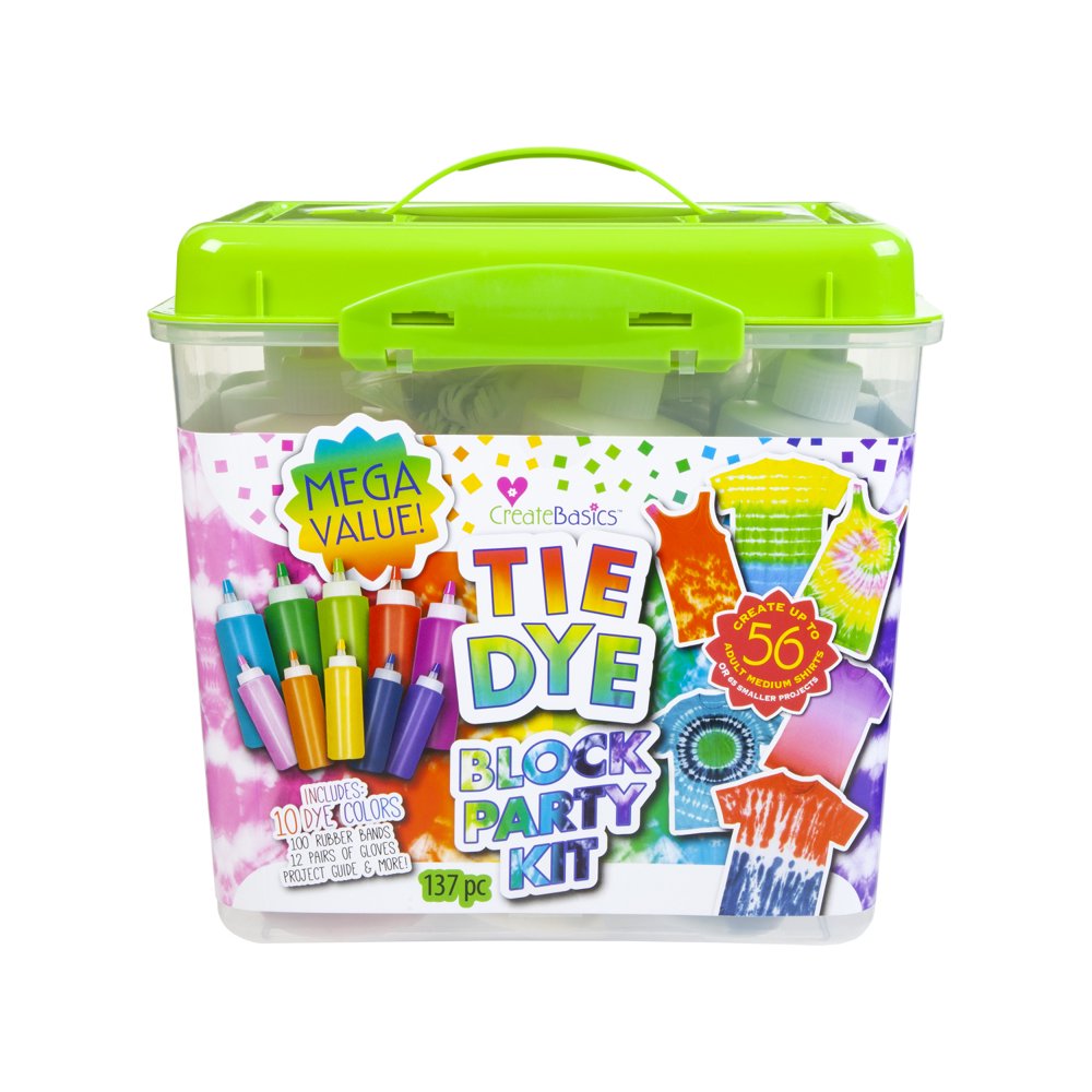 Create Basics Block Party Tie Dye Party Tub & Kit