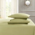 thumbnail image 2 of Hearth & Harbor Deep Pocket 3 Piece Solid Bed Sheet Set, 1800 Thread Count Microfiber Sheets, Twin, Sage, 2 of 7