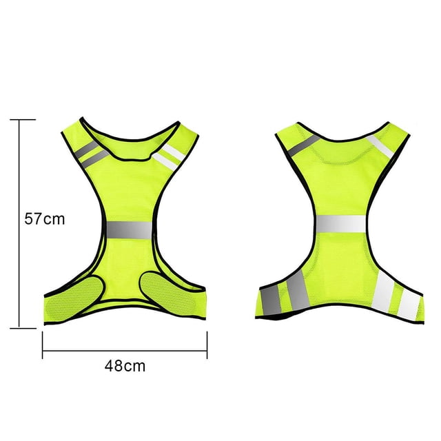 High Visibility Reflective Safety Vest Ultrathin Lightweight Vest for Night Walk Running Dog Walking Motorcycling