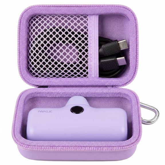 Katia Hard Case for iWALK Mini Power Bank, for EJILL/for Charmast/for LanLuk/for VEGER/for Swyop/for Feob/for Taegila/for Kuulaa Portable Battery Charger, Purple-Bag Only
