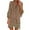 Khaki, variant on gakvbuo Fall Dresses For Women 2023 Plus Size Mini Dress Long Sleeve Women Loose Casual Solid Lace Embroidery Patchword Dress V-Neck Dress