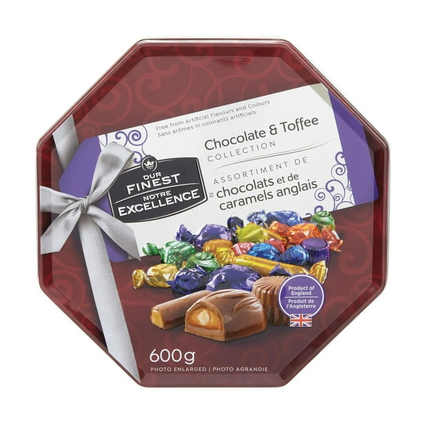 Assortiment de chocolats et caramels anglais Notre Excellence sous boîte