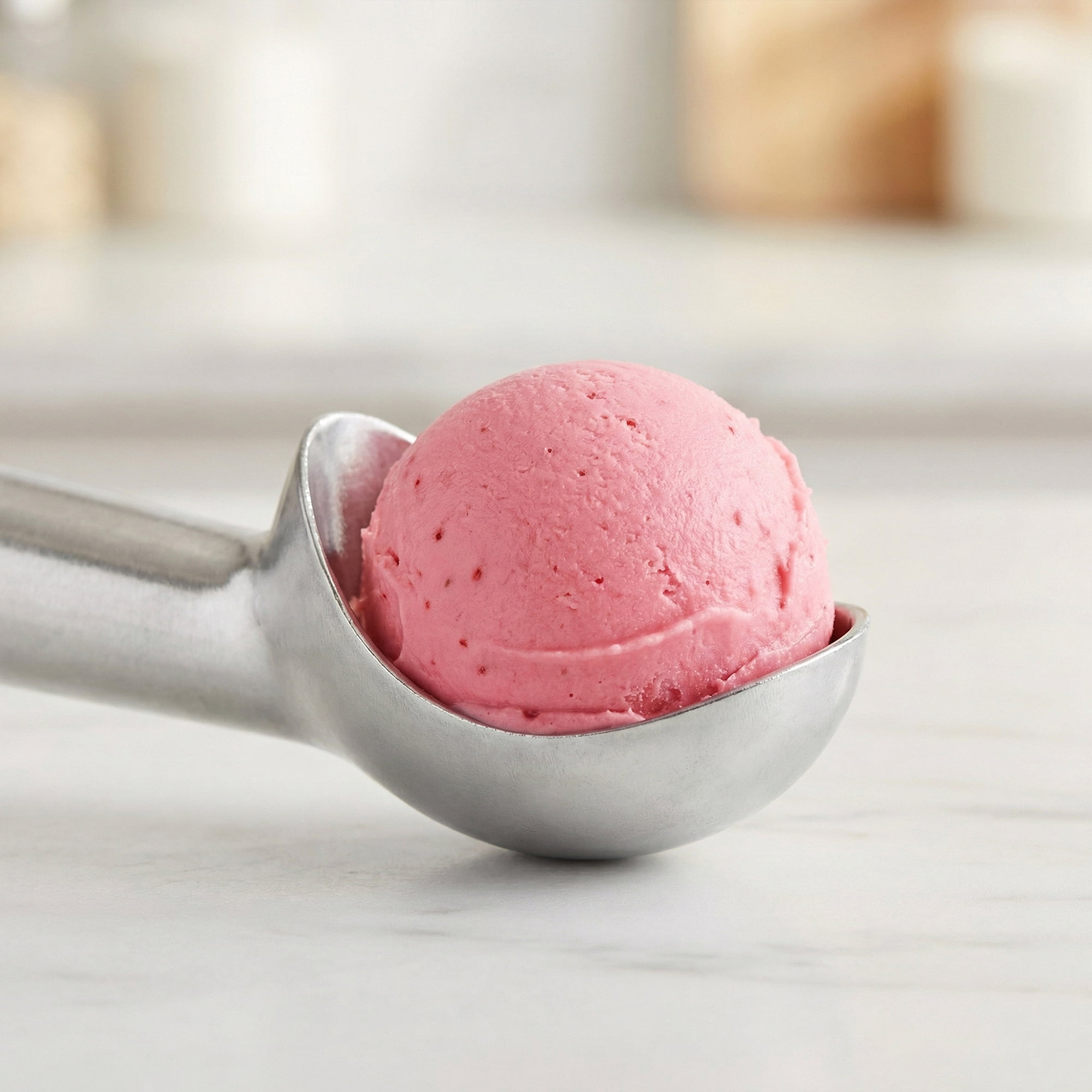 Unique Bargains Stainless Steel Ice Cream Scoop with Easy Release Silver 2.8in