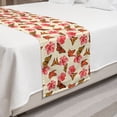 thumbnail image 2 of Flowers Insects Bed Runner, Tropical Garden Hibiscus and Monarch Butterflies Pattern, Decorative Accent Bedding Scarf for Hotels Homes and Guestrooms, Queen, Eggshell Coral and Orange, by Ambesonne, 2 of 2