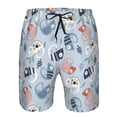 thumbnail image 4 of Naloa Cute Chameleons On Blue Men's Beach Shorts, Surfing shorts, Swim trunks, Quick Dry Swim Trunks for Surfing Beach Fun - Small, 4 of 9