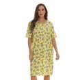thumbnail image 2 of Just Love Short Sleeve Nightgown / Night Shirts Sleep Dress for Women (Solid Navy, Large), 2 of 2