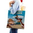 thumbnail image 4 of Daffy Duck Bolso de tela con estampado de lienzo para mujer, bolsa de compras reutilizable y estética, con cremallera interior, regalo para mujer,38*45cm., 4 of 6