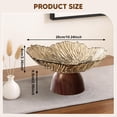 thumbnail image 2 of DimyFew Pedestal Fruit Bowl Footed Fruit Bowl Decorative Kitchen Fruit Tray Multifunctional Vegetable Holder Elegant PET Material Suitable for Gift Giving Hom gold, 2 of 8