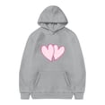 thumbnail image 1 of Girls Fall Shirts And Tops Winter Spring Large Size Drawstring Hooded Long Sleeve Loose Fit Grey Fall Tops for Girls Trendy for 9-10 Years, 1 of 4