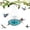 Black, variant on Leutsin Solar Cascade Hanging Bird Bath Fountain, Outdoor Hanging Bird Bath with with Solars Pump & Glass Bowl, Large Humming Birds Bath for Outdoor Garden Yard Patio Decoration, Blue