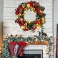 thumbnail image 6 of LEFTHIGH Home Gold Lighted Christmas Wreath Wrought Iron Wooden Front Door Christmas Wreath/Wreath Fall/Indoor Outdoor Home Door Wreath/Christmas Wreath/Christmas Tree Room Decor, 6 of 7