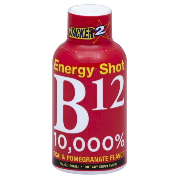 Stacker 2 B12 Acai & Pomegranate Energy Shot, 2 Oz