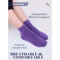 thumbnail image 5 of HUGH UGOLI Women Diabetic Ankle Socks, Super Soft & Thin Bamboo Socks, Wide & Loose, Non-Binding Top & Seamless Toe, 4 Pairs, Purple, Shoe Size: 10-12, 5 of 5