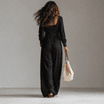 thumbnail image 4 of JoveMarine Jumpsuits for Women Casual V Neck Long Sleeve - with Pockets Everyday One Piece, Womens Jumpsuits Relaxed Fit Jumpsuit, Casual Jumpsuits for Women for Daily,Black L, 4 of 6