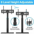 thumbnail image 4 of FITUEYES Universal TV Stand Base with Swivel Mount Height Adjustable for 32 to 65 Inch TV, TT107501MB, 4 of 6