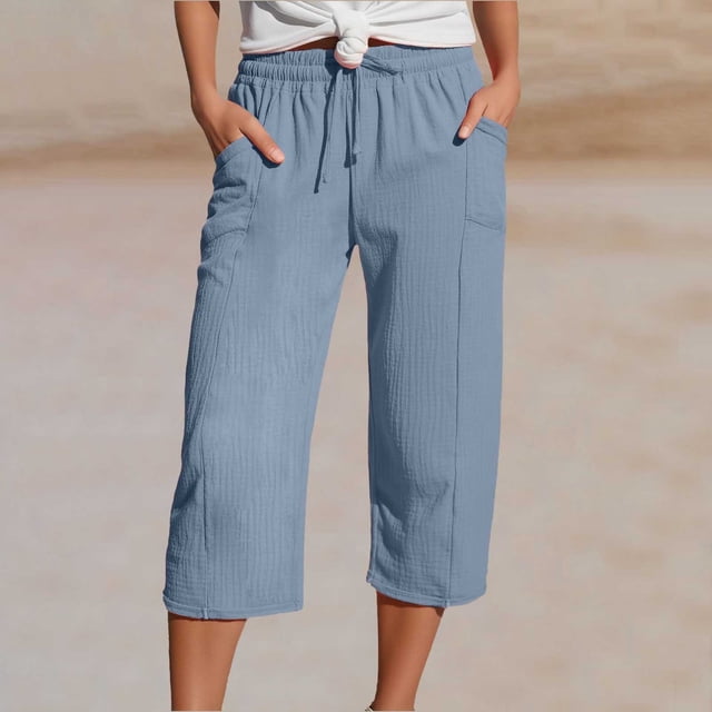 WILLBEST Pantalones Casuales para Mujer, Vaqueros Holgados con Dobladillo Acampanado, Estampados elegantes, Elásticos, Acampanados, Cómodos para Uso Diario. XXXXL
