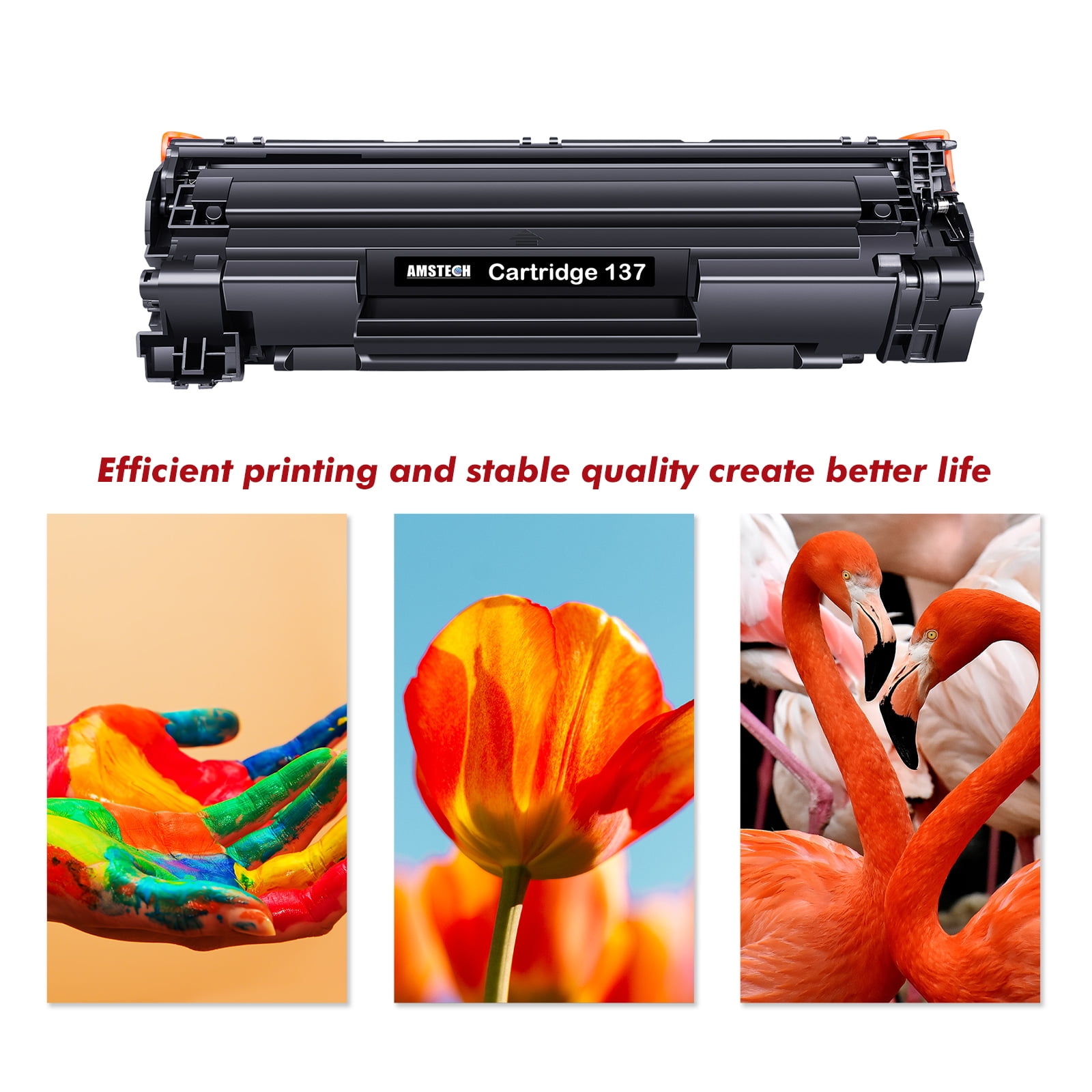 Amstech Compatible for Canon 137 CRG137 Toner Cartridge Black ImageCLASS ImageClass MF232w MF242dw D570 MF236n MF230 MF240 MF247dw MF227dw MF244dw MF232 MF230 Series Printer Ink (4-Pack)