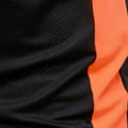 thumbnail image 3 of Men's Mesh T-Shirt Color Block Short Sleeve Round Neck Sporty Casual Top Orange XXL, 3 of 5