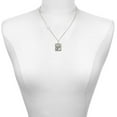 thumbnail image 2 of Delight Jewelry Silver-tone Pebble Border Initial - P - Silvertone Class of 2026 Delicate Bar Necklace, 18.75", 2 of 4
