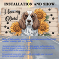thumbnail image 3 of 1 Pcs 2D Flat License Plate Covers & Frames, Dog and Sunflowers For Decorative Front, Waterproof For Decoration Aluminum License Plate Covers & Frames Cover For Men Women, 12" X 6", 3 of 7