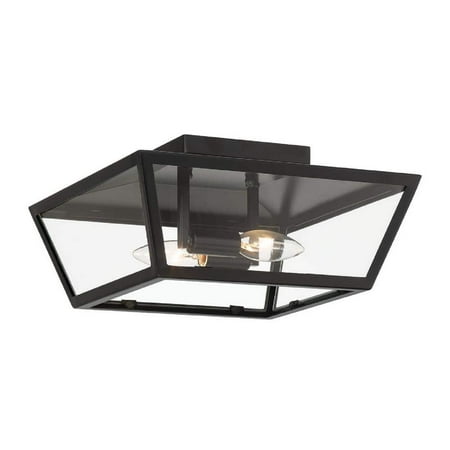 

2-Light Black Outdoor Flush Mount