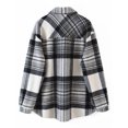 thumbnail image 2 of Aunavey Womens Plaid Lapel Button Dwon Shacket Warm Jacket Shirts Coats with Pockets, 2 of 6
