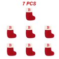 thumbnail image 1 of 1~10PCS Christmas Socks Letter Snowflake Pattern Knitting Christmas Stocking  Gift Bag Christmas Decorations for Home 2022, 1 of 5