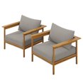 thumbnail image 1 of Modway Wren Set of 2 Armchair Outdoor Patio Furniture, Light Gray, 1 of 10