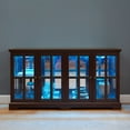 thumbnail image 6 of S-HOME Antique Design Four Door Display Case With Remote Controlled LED Lights Glass Shelves For Showcasing, Cherry, 6 of 20
