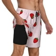 thumbnail image 4 of Xecao Strawberry for Men's Swimming Trunks Swim Trunks Quick Dry Swim Shorts with Mesh Lining Funny Swimwear Bathing Suits, 4 of 9
