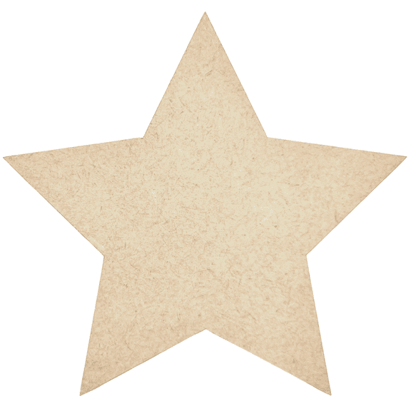 Krafty Supply Wood Star, 1/4" Thick MDF, 4 inches