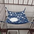 thumbnail image 1 of Guinea Pig Hamster Hanging Hammock Guinea Pig Ferret Toys Hamster Hanging Bed for Cage Accessories Small Animal Hanging HammockBlue Lucky Cat M, 1 of 2