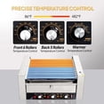 thumbnail image 5 of Ktaxon Hot Dog Roller Warmer 2000W, 11 Rollers 30 Hot Dog Roller Grill Cooker Machine w/Bun Warmer, Cover, Dual Temp Control, LED Light, Removable Shelf & Drip Tray for Party Home Commercial, 5 of 8