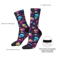 thumbnail image 2 of Yiaed mushroom Skull star Print Great elasticity Crew Socks Sports socks for Men and Women, 2 of 5