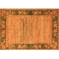 thumbnail image 1 of Ahgly Company Indoor Rectangle Oriental Orange Modern Area Rugs, 2' x 4', 1 of 4