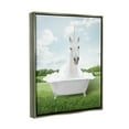 thumbnail image 4 of Stupell Industries Unicorn in Tub Landscape Nature Painting Gray Floater Framed Art Print Wall Art, 25 x 31, 4 of 10