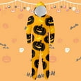 thumbnail image 2 of GPOECD Halloween Family Matching Hooded Printed Pajamas Set Cozy Loungewear For Home And Holiday Activities Yellow,S, 2 of 3