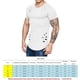 thumbnail image 4 of Camisetas de cuello redondo sueltas de color sólido rasgadas para hombre Camiseta de manga corta curvada ahuecada informal para hombre Eigraketly FS7578-17, 4 of 4