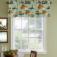 thumbnail image 3 of 2 Pack Valances for Window, Construction Truck Short Curtains for Kitchen Bedroom Living Room, Cartoon Grips and Bulldozers Green Rod Pocket Small Window Treatment Valance Drapes 60 x 18 Inch, 3 of 8