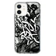thumbnail image 1 of MUNDAZE Apple iPhone 11 Étui de Protection Hybride Transparente Antichoc Noir Blanc Graffiti Urbain, 1 of 6