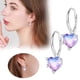 thumbnail image 2 of Pendientes de plata S925 chapados en platino con circonita en forma de corazón, 2 of 8