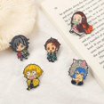thumbnail image 4 of Demon Slayer Animation Game Peripheral Toys Tanjirou Nezuko Metal Brooch Badge Q-Version Decorations Anime Action Collection, 4 of 5